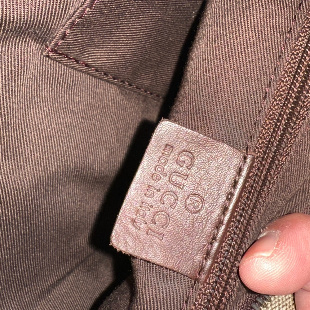 Gucci Beige Brown GG Canvas Crossbody Bag - Picture 11 of 14